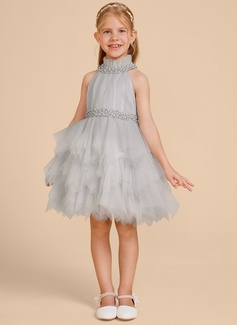 Ball-Gown/Princess Beading Tulle Dress