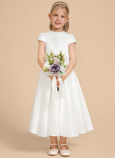 A-line Beading Satin Dress