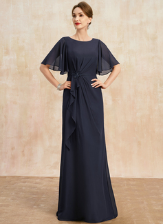 A-line Sequins Chiffon Dress