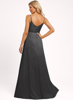 A-line Stretch Satin Dress