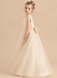 Jurk gala-japon/prinses van tule met strik