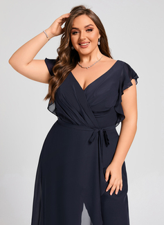 Overskirt Chiffon Maxi Jumpsuit