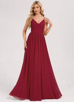 A-line Ruched Chiffon Dress