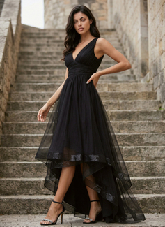 V-Neck Tulle Dress
