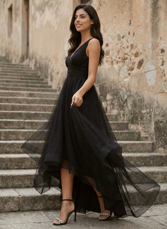 V-Neck Tulle Dress