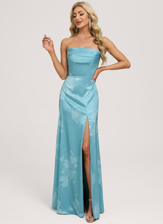 A-line Off the Shoulder Ruched Matte Satin Dress