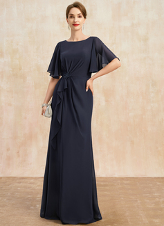 A-line Sequins Chiffon Dress