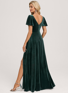 A-line Ruffle Velvet Dress