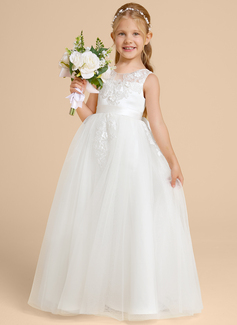 Kjole A-line kjole i Tyll med Sløyfe