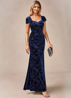 Trumpet/Mermaid Sweetheart Floor-Length Velvet Evening Dress 