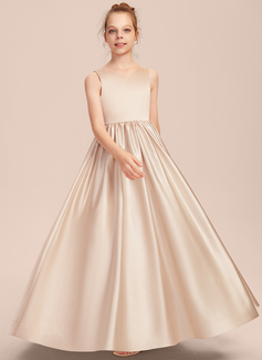 A-line Bow Satin Dress