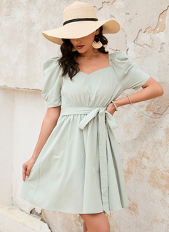 Sweetheart A-line kjole Bomull Mini Motekjoler 