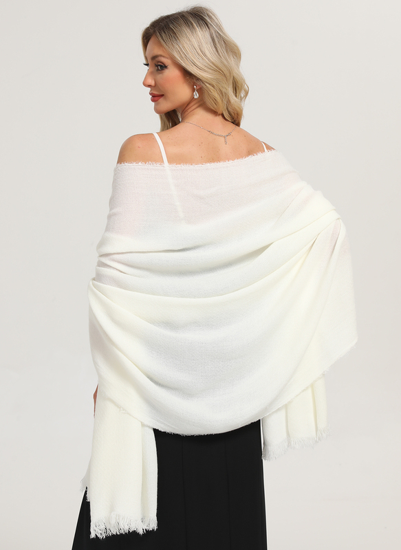 Sanft Braut Brautjungfer Kunstkaschmir Hochzeit Schals mit Quaste 