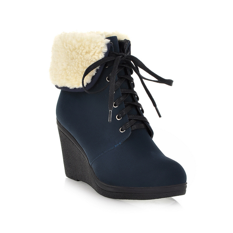 covered wedge heel boots