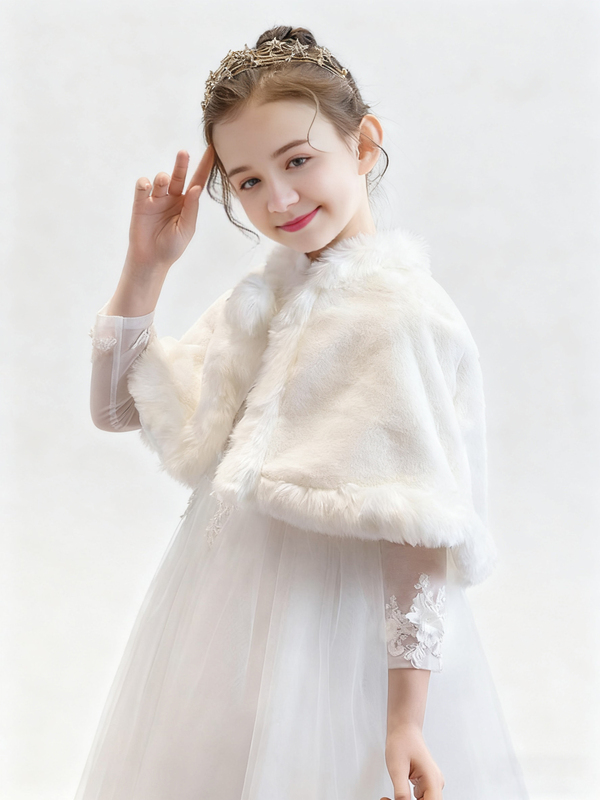 Faux Fur Flower Girl Wraps 