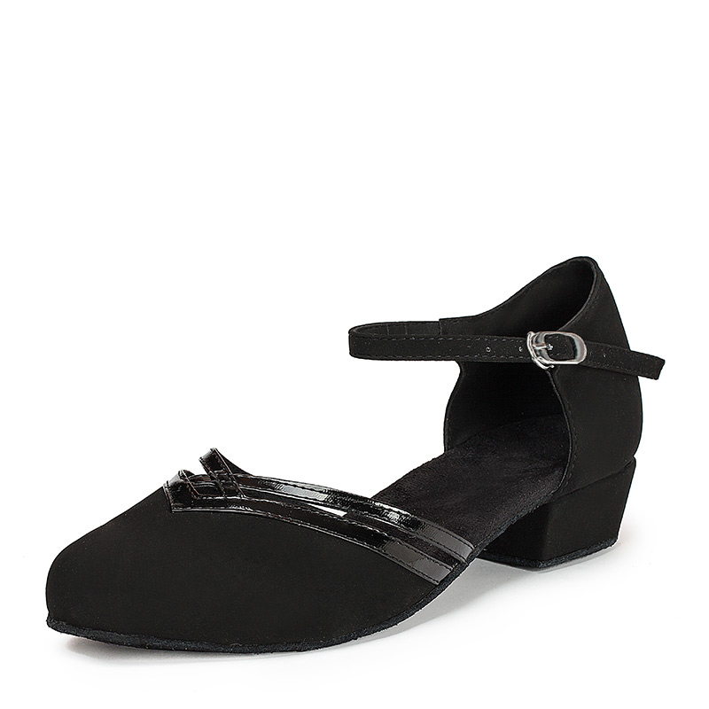 Kvinner Ballrom Flate sko Semsket med Ankel Stropp Dansesko 