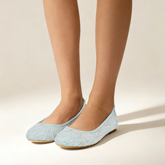 Dla kobiet Obuwie Ślubne Koronka Płaski Obcas Okrągły palec u nogi Mieszkania ślubne Uroczy Ślub obuwie