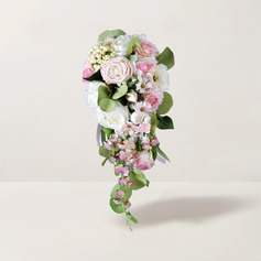 Keinotekoinen hääkukat vesiputous silkki kangas sekoitettu morsiamen kukkakimppuihin 