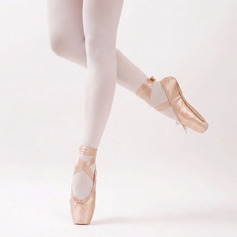 Mulher sapatilhas de ballet salto raso cetim interior cor sólida sapatos de dança