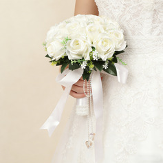 Sztuczny Bukiety ślubne Ksztalt Bukietu Kwiat jedwabiu Róże