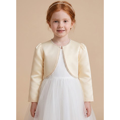 Filles petite fille d'honneur manches longues veste boléro