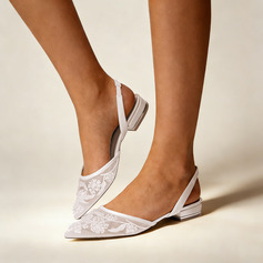 Dla kobiet Obuwie Ślubne Koronka Płaski Obcas Point Toe Mieszkania ślubne Elegancki Ślub obuwie