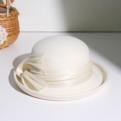 Elegant Winter Silkabaca Wollen Hochzeit Bowlerhüte 