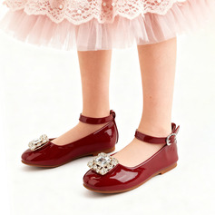 Mädchen Flache Schuhe Prinzessinschuhe Party Strass Kunstleder Runde Schuhspitze Flach Schuhe 
