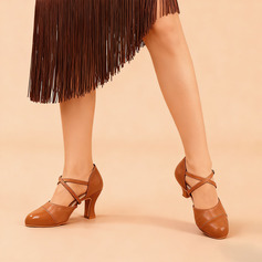 Chaussures de danse de salon femmes talon haut similicuir intérieur couleur unie chaussures de danse 