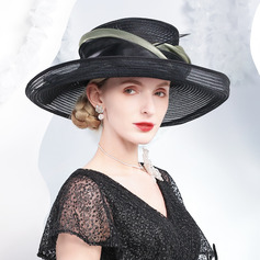 Women's Wide Brim Ribbons Hair Yarn Kentucky Derby Church Hats