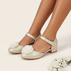 Bambina scarpe flower girl cosplay perla imitazione similpelle punta tonda tacco spesso scarpe