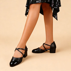 Damen Standard-Tanzschuhe Breiter Absatz Kunstleder Innenräume Tanzschuhe 