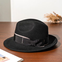 Flip Brim Winter Bow Wool Wedding Fedora Hats 