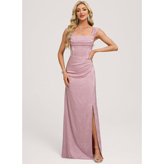 Kjole A-line kjole i Jacquard med Firkantet hals Ruched