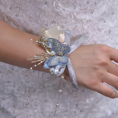 1 PC Artificial Wedding Flowers Silk Cloth Wrist Corsage 