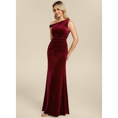 Robe sirène avec plis en velours