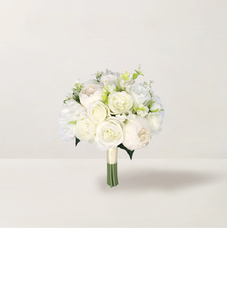 Artificiel fleurs de mariage forme du bouquet fleur en soie pe pivoines bouquets de mariée 