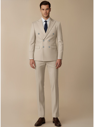 Tissu extensible infroissable mariage costume hommes 2 pièces 