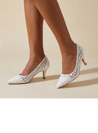 Femmes chaussures de mariage mesh talon haut bout pointu escarpins de mariée élégante mariage chaussures