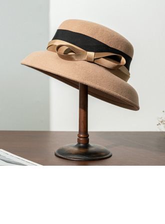 Klassische Art Winter Schleife Wollen Hochzeit Bowlerhüte 