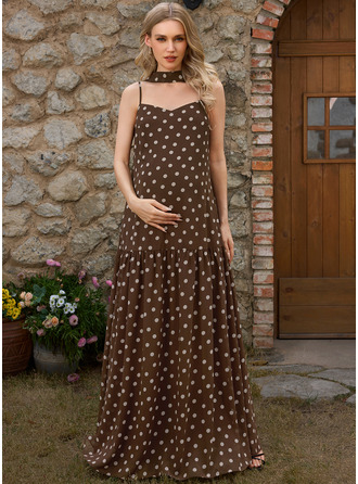 Abito premaman maxi in chiffon