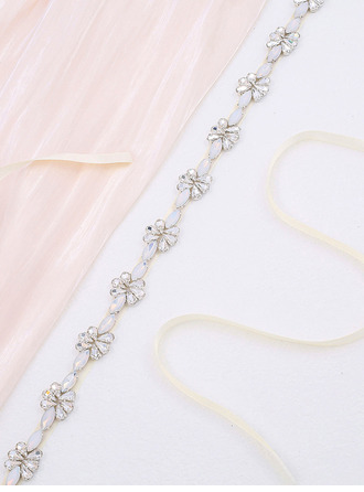 Lovely Rhinestones Polyester Sash 