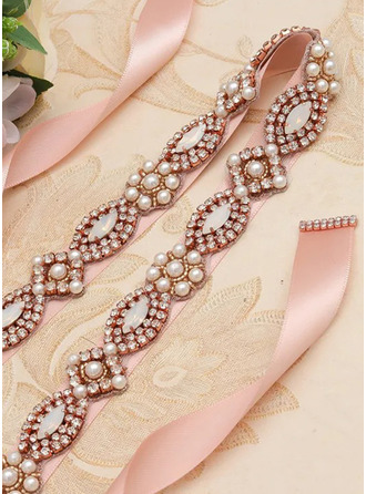 Jahrgang Braut Faux-Perlen Strasssteine Polyester Schleifenbänder/Stoffgürtel 