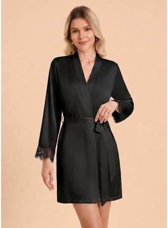 Matte Satin Lace Robe