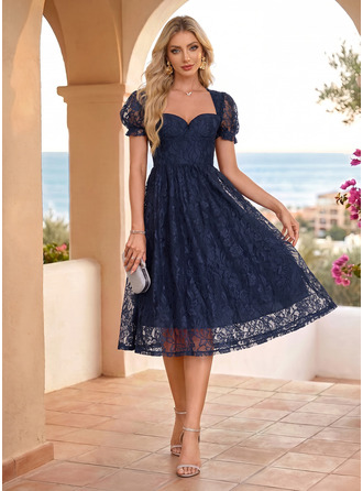 Renda midi vestido
