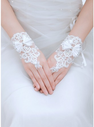 Tulle/Lace Wrist Length Bridal Gloves 