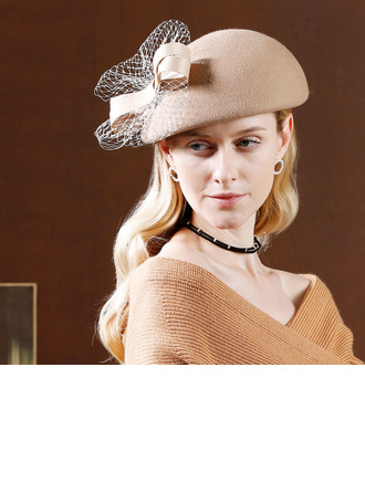 Béret chapeau femmes ancien hiver nœud coton mariage cocktail 