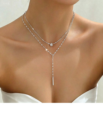 Empilement poire cristal collier lariat mariage bijoux amis
