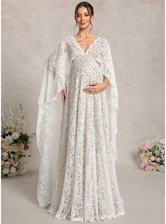 Vestido premamá línea a de encaje