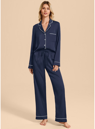 Matte Satin Pyjamas Sæt